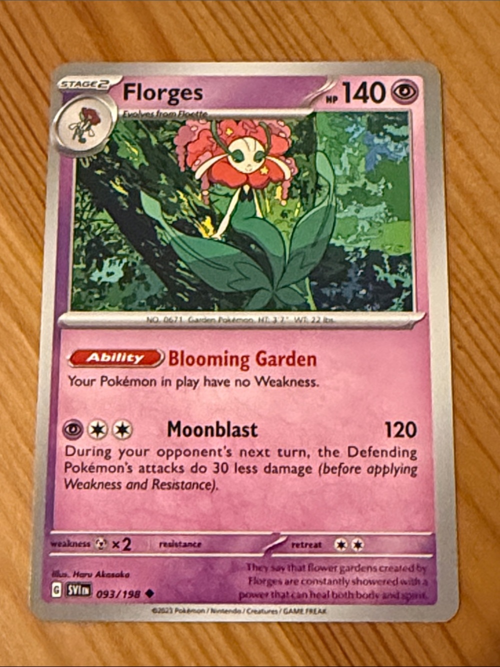 Pokemon Florges Trading Card (093/198) - Stage 2